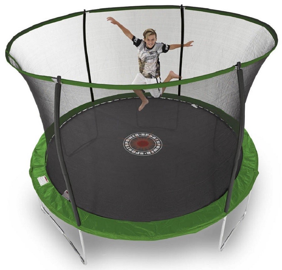 Sportspower 10ft Galvanised Trampoline with Enclosure & Flash Zone